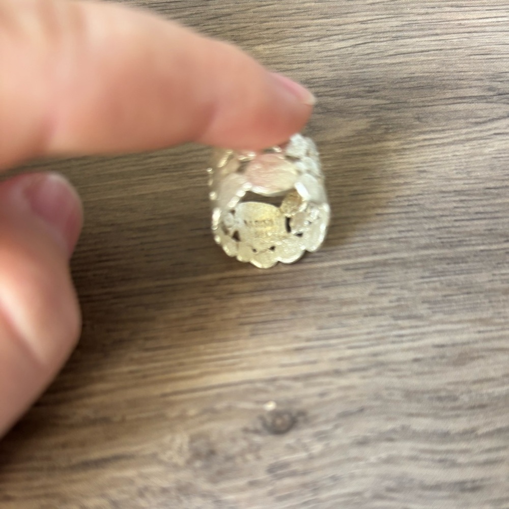 Bluboho Silver Coin Textured Ring Sz 6 - Picture 7 of 7
